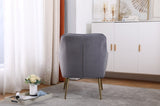 ZNTS Modern Mid Century Chair velvet Sherpa Armchair for Living Room Bedroom Office Easy Assemble W136165559