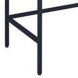 Natural and Black Writing Desk with 2 Drawers B062P184551