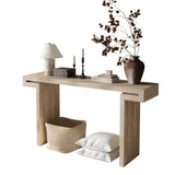 60inches Rustic Farmhouse Console Table , Distressed Wood Finish Entryway Sofa Side Table for Living W1445P330980