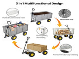 3-in-1 Oversized Steel Garden , 880lbs Pullable Mesh Metal Garden, All-Terrain Utility W2932P439430