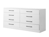 White particleboard with non-woven fabric lamination, 134*40*86cm, double row, 4 layers, 8 drawers. 87514041