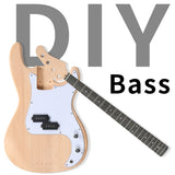 ZNTS DIY 4 String GP Style Electric Bass Guitar Kits with Mahogany Body, Maple Neck and Accessories 18785308