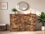 Wooden Filing Cabinet, Barn Door with 2 Drawers, Wide Clip, P2 Melamine-Faced 49639521