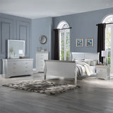 Wooden Nightstand with 2 Drawers in Platinum Finish B016P256195