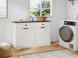 Farmhouse Double Tilt Out Trash Cabinet for 20 Gallon Trash Cans, Free Standing Recycling Cabinet 08872441
