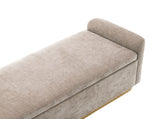49" Bench with Storage, Storage Ottoman Bench with Safety Hinge, Gold Metal Base with wood frame, W2671P441836