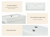 21.6" white Bathroom vanity, Combo Cabinet, Bathroom Storage Cabinet, Single Ceramic Sink, Right 79483389