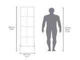 Sealy Hight Auxiliary Furniture in Melamine and 4 Shelves, Matt Gray B128P237147