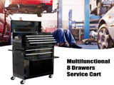 High Capacity Rolling Tool Chest with Wheels and Drawers, 8-Drawer Tool Storage Cabinet--BLACK W110243192