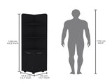 Malibu 62" Tall Double Door Corner Linen Cabinet with Four Shelves B070P210744