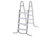 4 Steps 52in Pool Ladder Iron Grey Frame White Steps Safety Ladder 37309487
