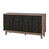 Mid Century Sideboard Buffet Cabinet with Solid Wood Legs 60" Kitchen Storage Cabinet Credenza with W1445P173038