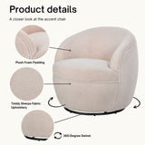 Galleria 360 Swivel Teddy Sherpa Barrel Chair T2574P241341