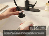 Kitchen Faucet with Pull Down Sprayer Industrial 1 Handle 1 Hole Or 3 Hole Faucet for Farmhouse 16711031