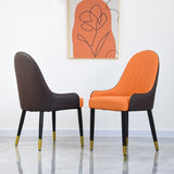 Modern PU sponge-filled dining chair, solid wood metal legs, suitable for restaurants, living rooms W1535119450