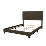 Charcoal Queen Bed with Nailhead Trim B062P153540