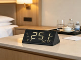 Digital Alarm Clock, Wooden Desk Clock with Dual Alarm, USB Port, Office, Black 55754332