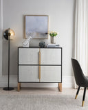 Four-Door Storage Cabinet, 42" Buffet Cabinet Metal Base Handles, Sideboard Coffee Bar Cabinet W1801P182006