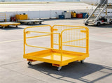 Forklift Safety Cage 36x36 Inch, Folding Work Platform with Lockable Swivel Wheels, Drain Hole & 67022512