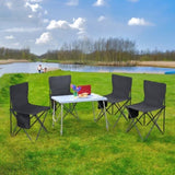 4 Pack Folding Chairs with Carrying Bag, Lawn Chairs Camp Chair Beach Chair Portable Folding 05771234