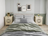 Hollow-Carved 3 Drawer Cabinet Dresser Storage Chest with Metal Handles For Living Room Bedroom W688P223042