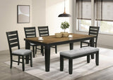 1Pc Contemporary Style Bench Gray Fabric Upholstery Tufted Tapered Wood Legs Bedroom Living Room B011138071