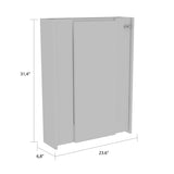 Vatta Wall Foldable Table, Seven Interior Shelves, Extending Table -White B20091998