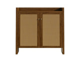 42.5" Tall Rattan Shoe Cabinet with Doors, 6-Tier Wooden Freestanding Shoe Storage Organizer with 98014066