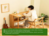 Bamboo Folding Desk, Space-Saving Computer Desk for Small Spaces, Foldable Study Table for Bedroom, W2641P408486