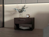 Stained Walnut Nightstand with 1-Drawer B062P290276