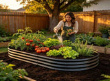 Galvanized Raised Garden Bed 8x4x1ft - Heavy Duty Metal Planter Box for Vegetables, Herbs & Flowers, W840P499238