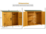 Outdoor Storage Shed with Lockable Door, Wooden Tool Storage Shed with Detachable Shelves and Pitch 28814055