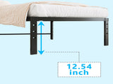 Black Twin Size Simple Basic Platform Metal Bed Frame - 14 Inch Bed Height 17683772