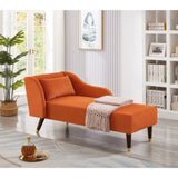 Modern Chaise Lounge Chair Velvet Upholstery W1097124940