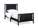 Connelly Reversible Panel Twin Bed Black/Vintage Walnut B02263748
