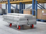 Steel Panel Truck, Heavy Duty Drywall Cart Lumber Cart Platform Truck Flat Cart, 2000lbs, 6" Swivel 09757177