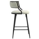 SET OF 2, 26'' Counter height bar stools PU cover kitchen island counter bar stool with black powder 15487766