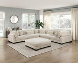1pc Modern Living Room Furniture Modular Corner Seat Plush Beige Corduroy Fabric Upholstery Plywood B011P220979