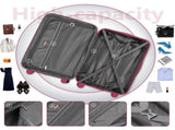 Luggage Sets 6 Pieces with Duffel Bags, Hardside Expandable Suitcases with Spinner Wheels TSA Lock, W3412P381206