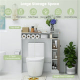 White bathroom cabinet, bathroom storage rack 49442676