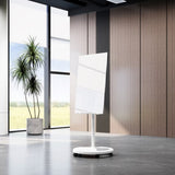 Removable Adjustable Height Tempered Glass Whiteboard, Magnetic Dry Erase Whiteboard, 36' x 24', W347103320