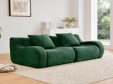Soft Teddy Fabric Boneless Sofa,No Assembly Required Streamlined Design,Anti-Slip Design 32D High W714P357241