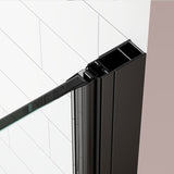 Bifold swing double glass panel shower door 30 in.W x 72 in.H,adjustable frameless shower door with W2269P249433