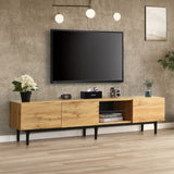 Modern TV Stand 4 Cabinets& Open Shelves, Color-matching Media Console Table for TVs up to 80'' WF531564AAP