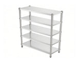 Stainless Steel Shelves 48x18.5 Inch, 5-Tier Adjustable Storage Rack, 330lb Per Shelf Capacity, 75132420