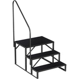 ZNTS 3 Step Ladder with Handrail, Swimming Pool Ladder Above Ground, 660 lb Load Capacity RV Steps with 39450671