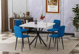 Square Table, Mid Century Modern Square Table for 4-6 Person, Coffee Table for Kitchen W578P242961