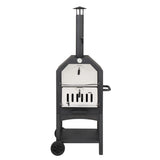 ZNTS Outdoor Wood Fired Pizza Oven with Pizza Stone, Pizza Peel, Grill Rack, for Backyard and Camping 53882789