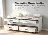 () Double-Row 8-Drawer Storage Cabinet Particleboard with Melamine-Coated 70962466