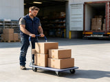 Folding Hand Truck, Heavy-Duty Metal Push Cart with 330LBS Weight Capacity, Non-Slip 66699745
